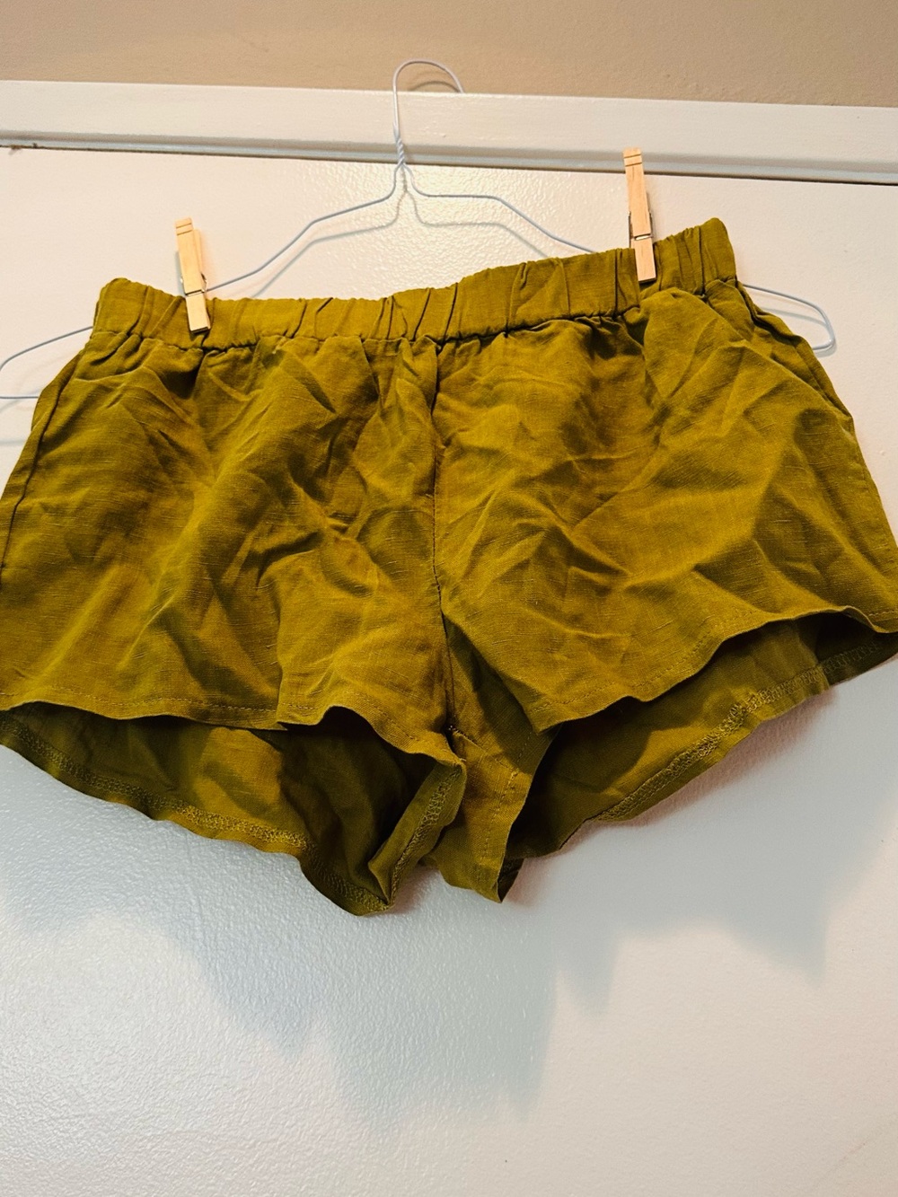 Edikted Olive Green two piece short set tie in front top